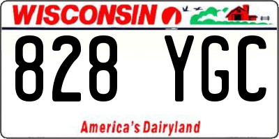 WI license plate 828YGC