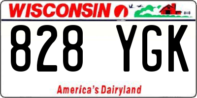 WI license plate 828YGK