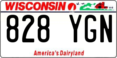 WI license plate 828YGN