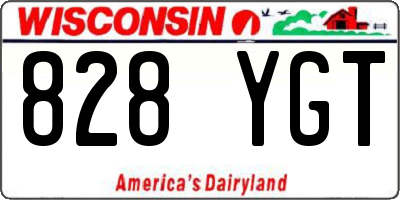 WI license plate 828YGT