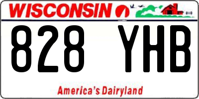 WI license plate 828YHB
