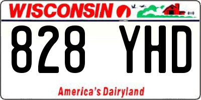 WI license plate 828YHD