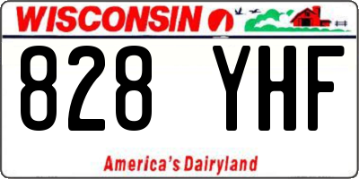WI license plate 828YHF