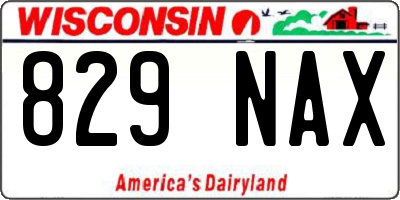WI license plate 829NAX