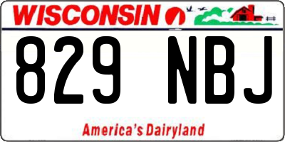 WI license plate 829NBJ