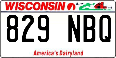 WI license plate 829NBQ