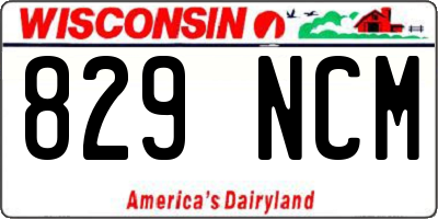 WI license plate 829NCM