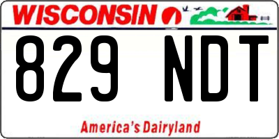 WI license plate 829NDT