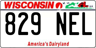 WI license plate 829NEL