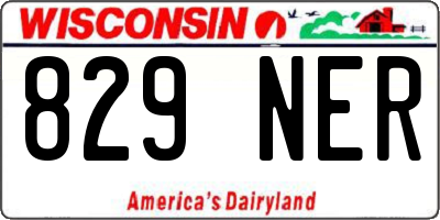 WI license plate 829NER