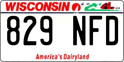 WI license plate 829NFD