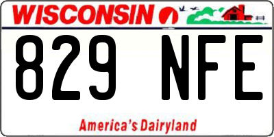 WI license plate 829NFE