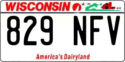 WI license plate 829NFV