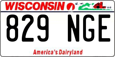 WI license plate 829NGE