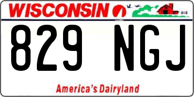 WI license plate 829NGJ