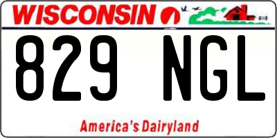 WI license plate 829NGL