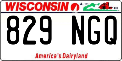 WI license plate 829NGQ