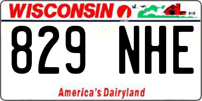 WI license plate 829NHE