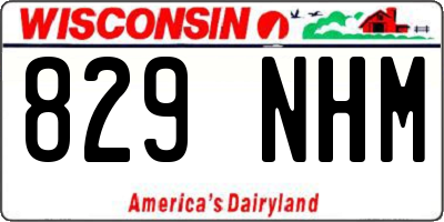 WI license plate 829NHM