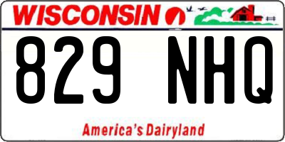 WI license plate 829NHQ