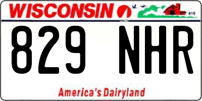 WI license plate 829NHR
