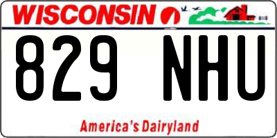 WI license plate 829NHU