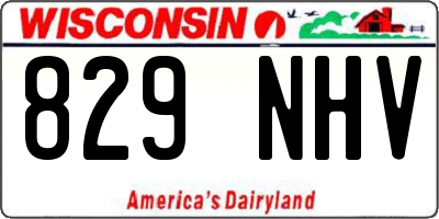 WI license plate 829NHV