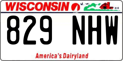 WI license plate 829NHW