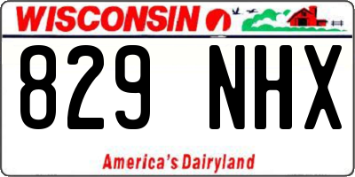 WI license plate 829NHX