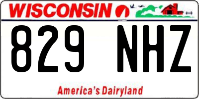 WI license plate 829NHZ