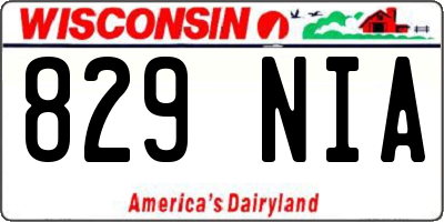 WI license plate 829NIA