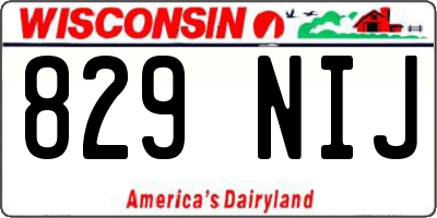 WI license plate 829NIJ