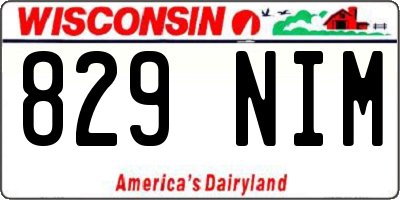 WI license plate 829NIM