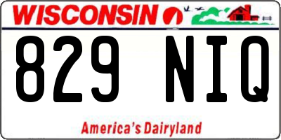 WI license plate 829NIQ