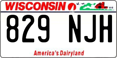 WI license plate 829NJH