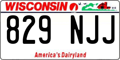 WI license plate 829NJJ