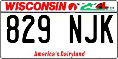 WI license plate 829NJK