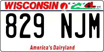 WI license plate 829NJM