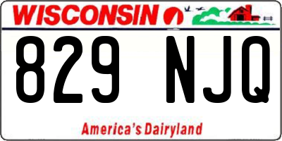 WI license plate 829NJQ