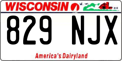 WI license plate 829NJX