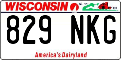 WI license plate 829NKG