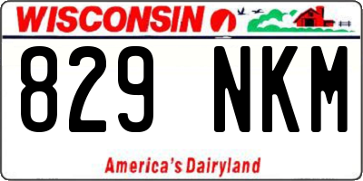 WI license plate 829NKM