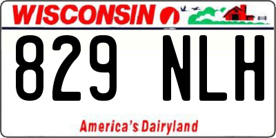 WI license plate 829NLH