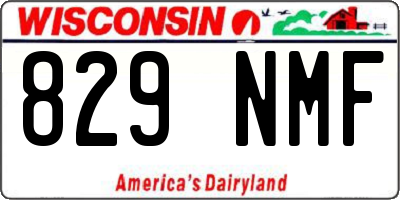 WI license plate 829NMF