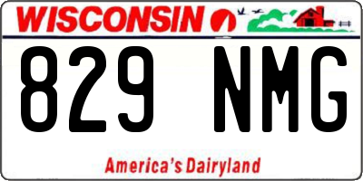 WI license plate 829NMG