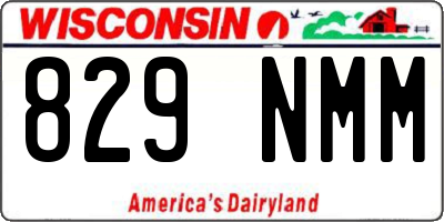 WI license plate 829NMM