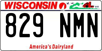 WI license plate 829NMN