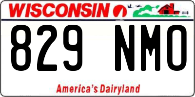 WI license plate 829NMO