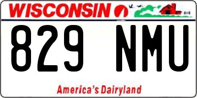 WI license plate 829NMU