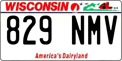 WI license plate 829NMV